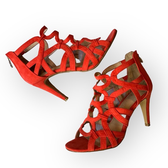 Kelly & Katie Orange TALINIA Heels 8M - Picture 4 of 7
